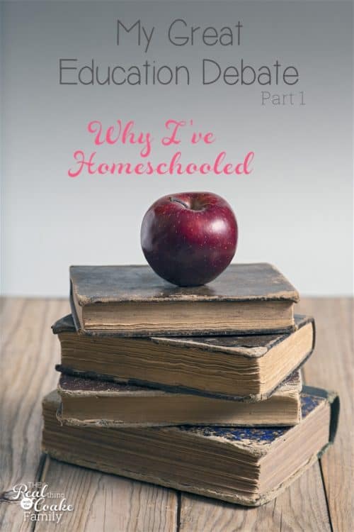 Keeping it Real and taking a look at the Education Debate with a look at why one mom has chosen to homeschool. 