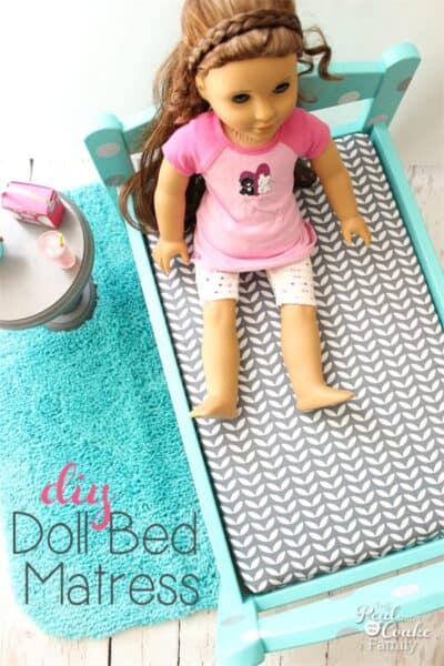 This is a great diy on how to make a Doll Bed Mattress that is sized to fit any size bed. Easy and inexpensive. Fun summer sewing project.