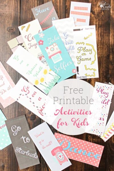 I am always looking for great activities for kids that we can do together. These free printable ideas are so cute and perfect for this summer.