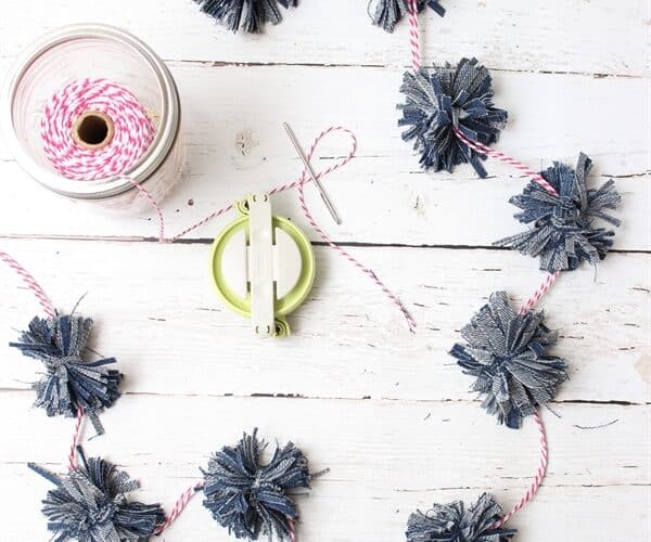 Make Fun Denim Pom Poms