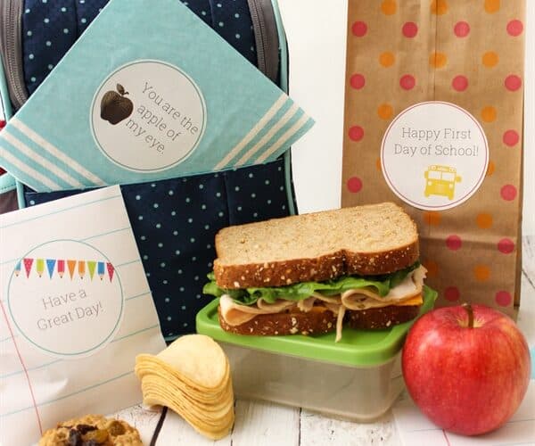 School Lunch Ideas ~ Free Printable Lunch Box Notes