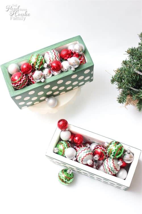 I love these adorable Concrete planters turned into DIY Christmas decorations. Cuteness!
