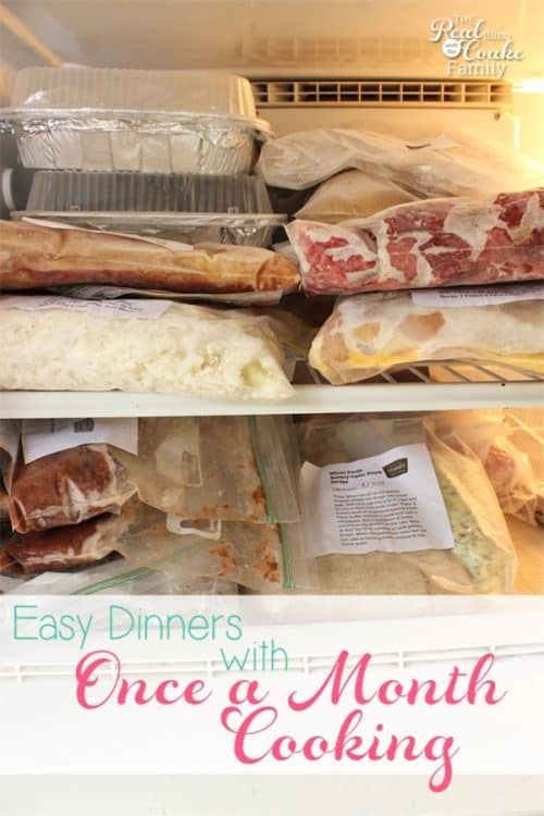 I totally need to try this. Tons of tips and tricks for easy dinners with once a month cooking. It will stock my freezer with meals for the whole month. #8 is my favorite. Dinner sanity restored!