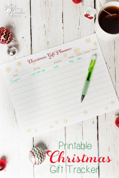 I need this free printable to keep track of my Christmas gift ideas, keep me on budget, and also help me keep track of where I hide them. Love it! ♥