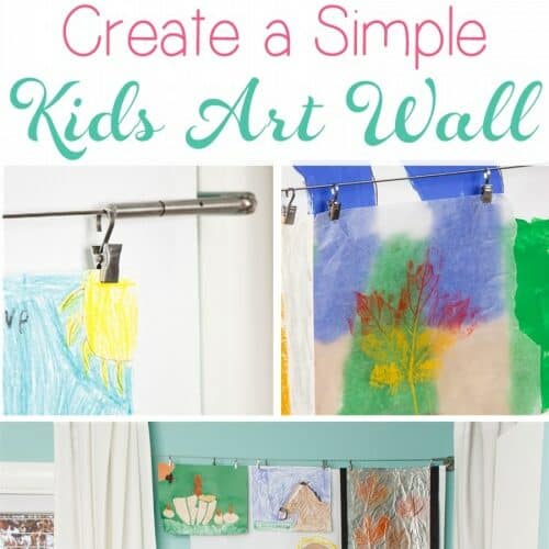 Cheap Home Decor to Make a Kids Art Wall