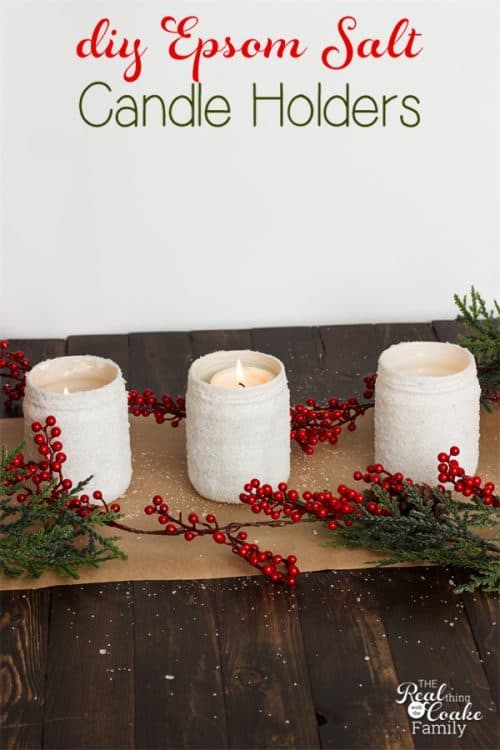 Love easy Crafts that are also gorgeous! I need to make these DIY Epsom salt candle holders for my winter or Christmas home decor.