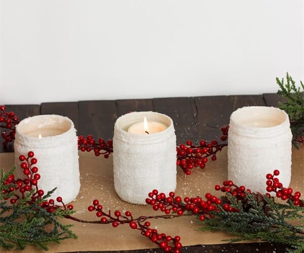 Easy and Beautiful Epsom Salt Candle Holders