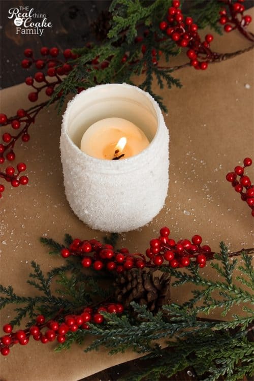 Love easy Crafts that are also gorgeous! I need to make these DIY Epsom salt candle holders for my winter or Christmas home decor.