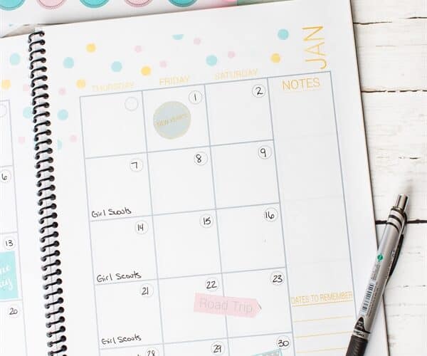 Real Organized Calendar…and a Printable Calendar
