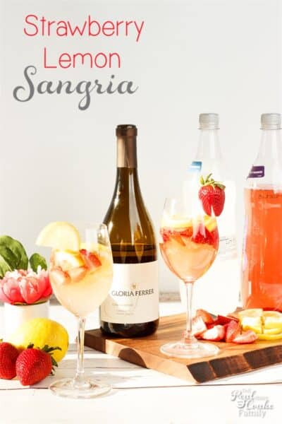 It is so fun to find new, yummy drink recipes! This Strawberry Lemon Sangria is actually a cross between a Mimosa and a Sangria and is perfect for Easter, brunch or any day.