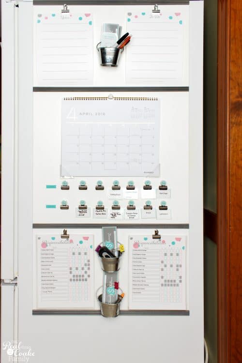 This is a simple DIY home Command Center. It will totally help our family organization stay on track. Love it!