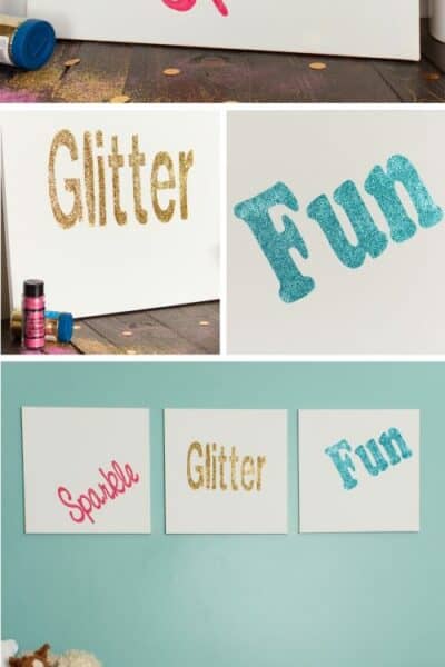 This is DIY Room Decor is so cute! It looks like easy wall art that just uses canvas and a few supplies. Looks perfect for my girls bedroom.