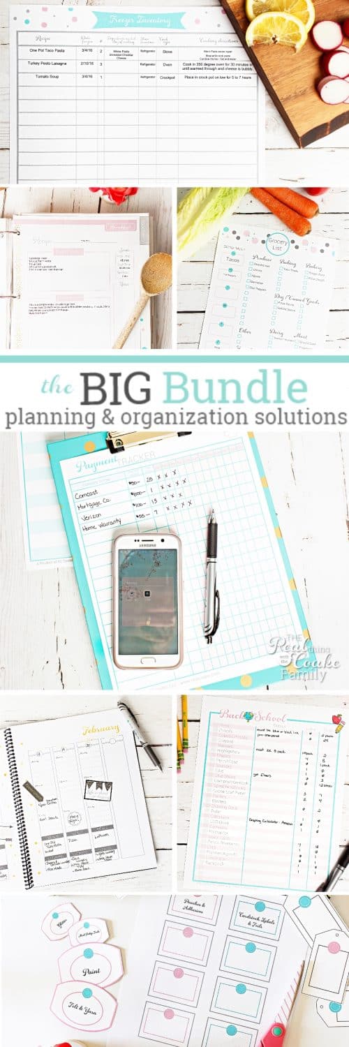 This is one awesome printable bundle to keep me organized. It has organization ideas for the home, family, kids, recipes and so much more. Loving it! So helpful!