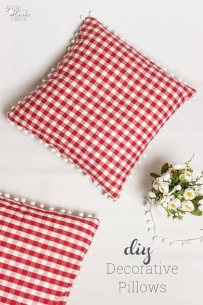 Decorative pillows are so fun! This one is some simple sewing to make an adorable pillow, perfect for my home decor ideas for my bedroom. These are an easy DIY.