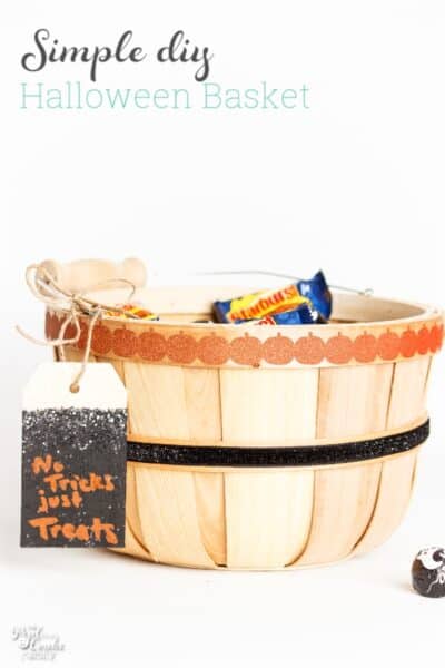 Such a cute DIY basket for our Halloween treats! It would make a cute addition to our Halloween decorations and looks like an easy craft.