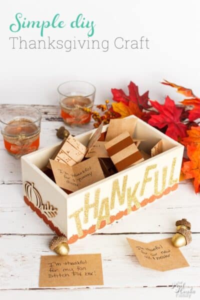 Such a cheap and cute DIY Thanksgiving decorations. I love easy crafts and ideas for decorating my home, especially with this element of gratitude.