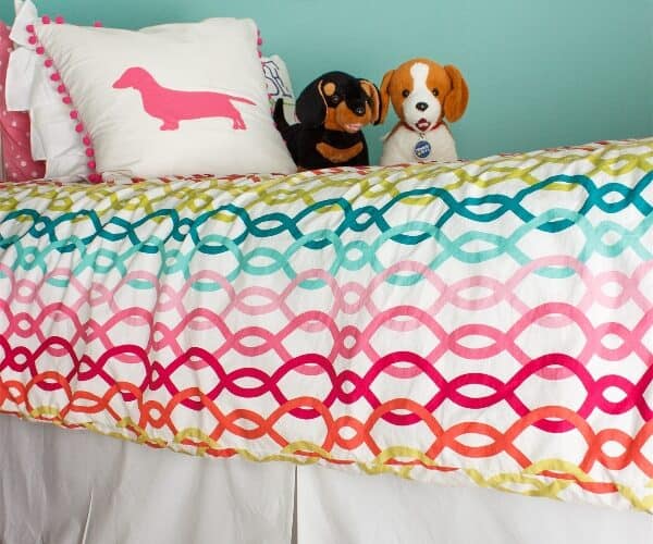 How to Make a Pom Pom Trimmed Box Pleat Bed Skirt