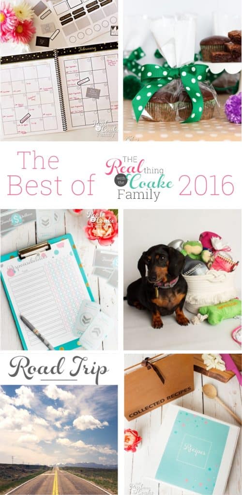 Love all these great posts! All the best post from the blog The Real Thing with the Coake Family in 2016. It includes recipes, organization ideas, printables, crafts, gift ideas and some fashion. Love!
