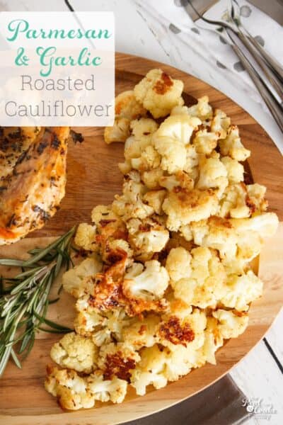 Such a delicious and easy roasted cauliflower recipe. We love cheesy vegetable sides dishes like this that are perfect for the adults and for the kids, too. | Recipes