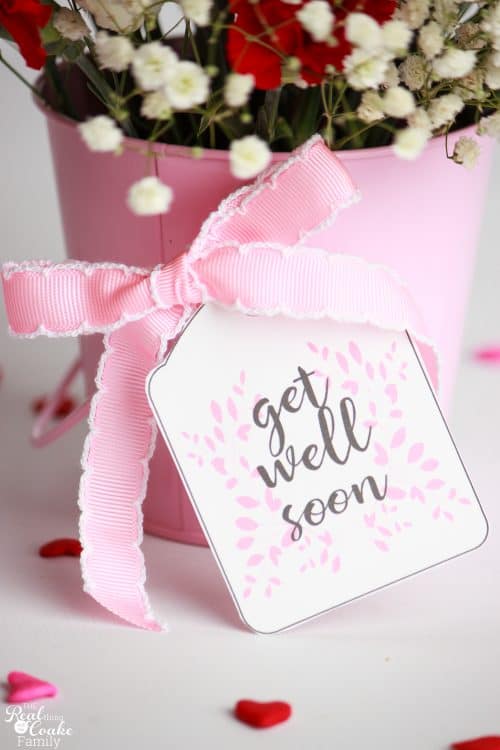 What a pretty DIY gift! There are really cute free printable gift tags for Valentine's Day, Teacher Appreciation, Get Well soon and more. Great ideas for diy gifts.