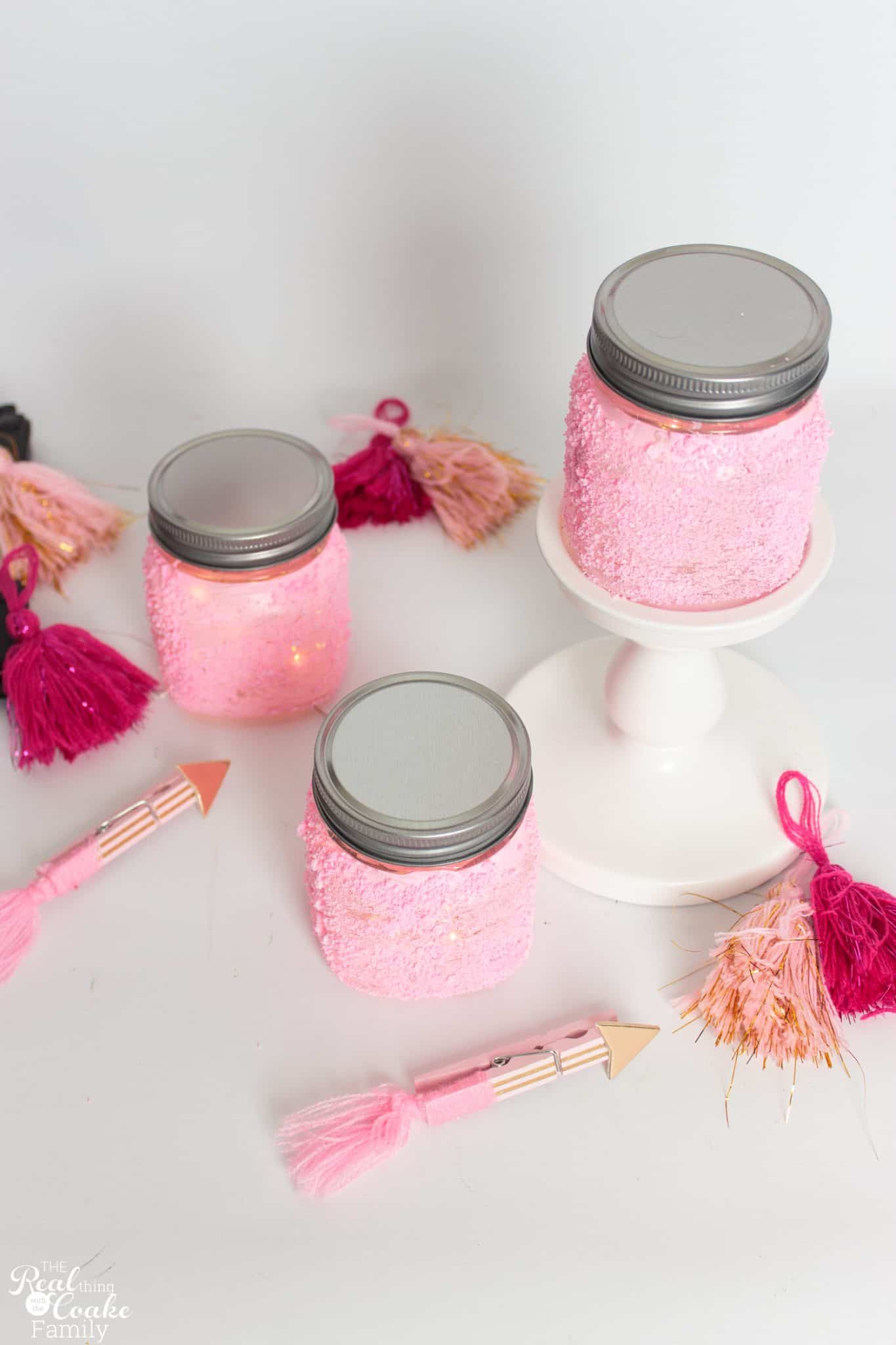 How to Dye Epsom Salts and a make cute DIY Light Jars