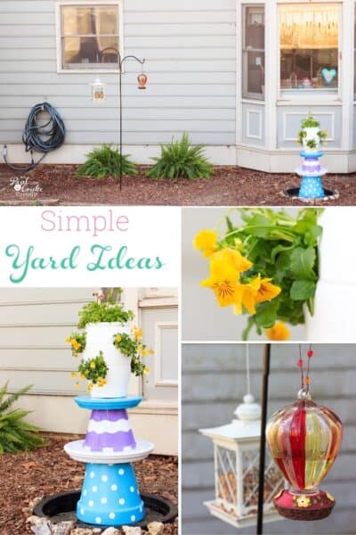 These are great DIY backyard ideas. Love yard ideas that are simple, easy and cheap and that I can't kill off. These are perfect.