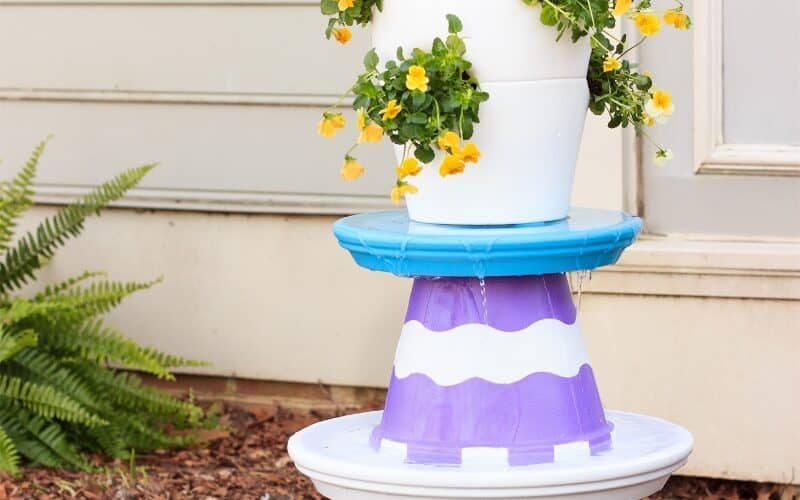 Colorful and Whimsical DIY Water Fountain