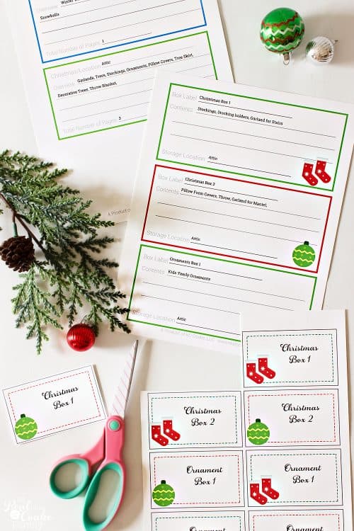 Great ideas on how to get organized for the holidays this year. There are free organization printables, tips, and simple ideas for Christmas, Thanksgiving and home decor storage, too!