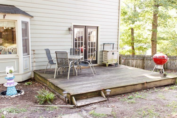 Great cheap DIY small deck ideas. Ways to fix up our backyard outdoor space on a budget. 