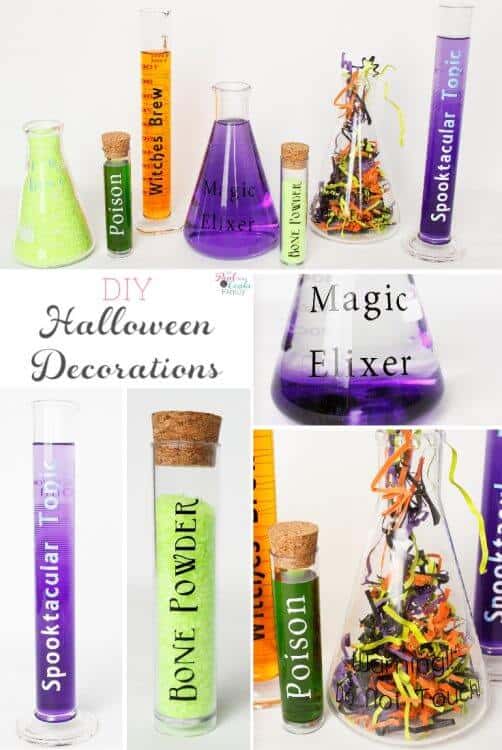 Love these science-themed DIY Halloween crafts. They are so easy and cheap and will be great Halloween decorations for our home this year. 