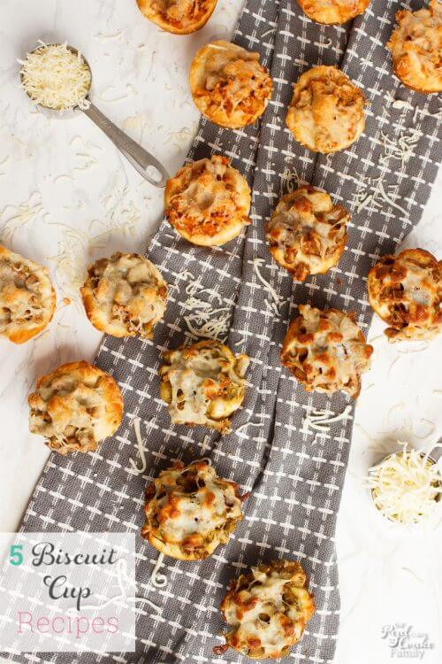 Love finding delicious, quick and easy recipes. These 5 variations of biscuit cups are great family dinner ideas that the kids and whole family will love. 