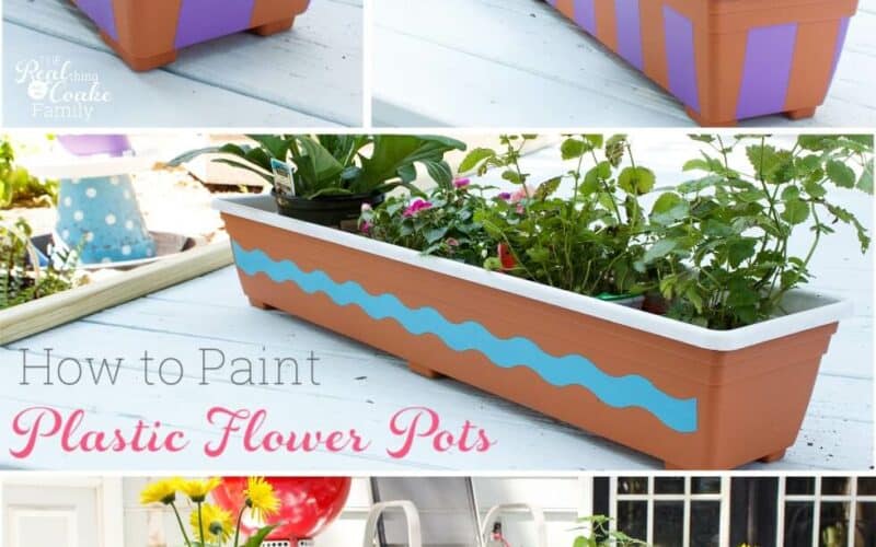 Painting Plastic Flower Pots ~ Add Personality and Fun to your Outdoor Space