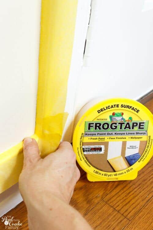 picture of applying delicate surface frog tape