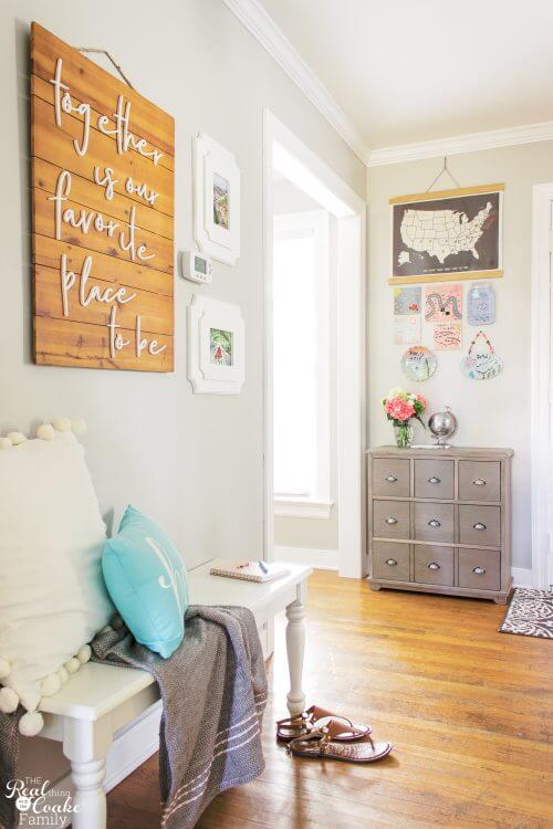 What a beautiful hallway decor! Great makeover reveal with tons of entryway ideas I can use to DIY my home decor to be beautiful and practical for daily use by my family. 