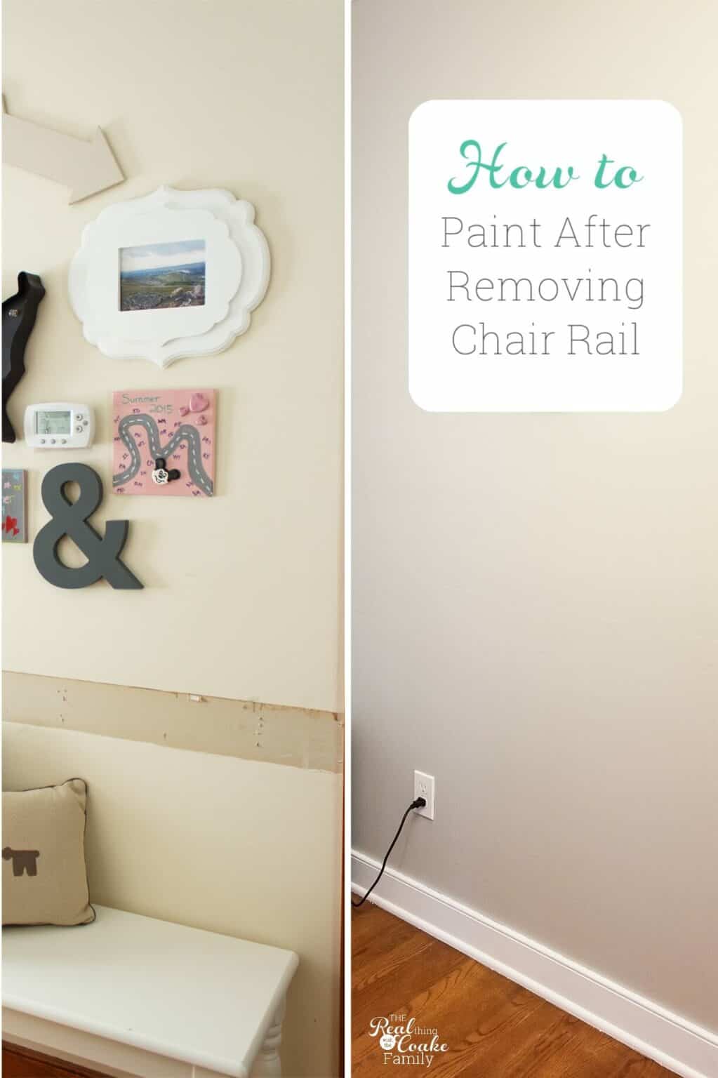 How to Paint After Removing Chair Rail Real Creative Real Organized