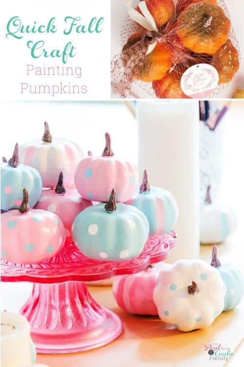 Such cute and creative DIY pumpkin painting ideas! Love the easy step by step tutorial and the cute pink and blue painted pumpkins for my fall home decor. 
