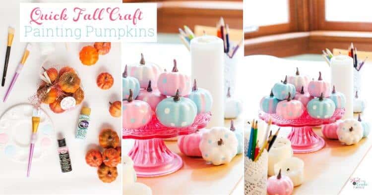 Such cute and creative DIY pumpkin painting ideas! Love the easy step by step tutorial and the cute pink and blue painted pumpkins for my fall home decor. 