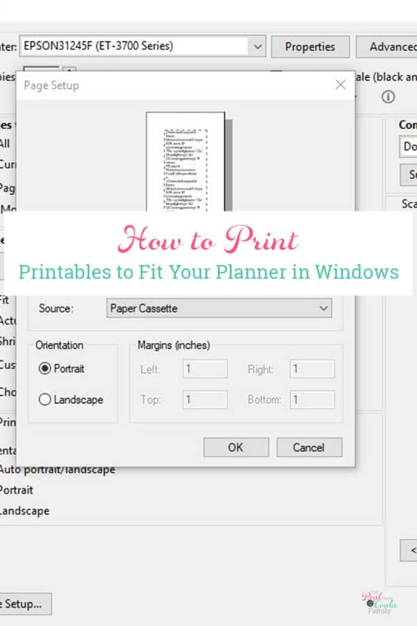 How to Print Planner Pages to Fit Your Planner - Real Creative Real ...