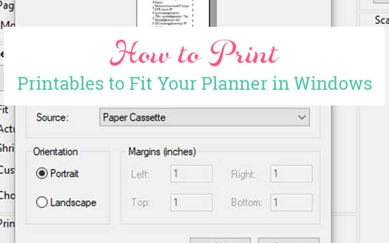 How to Print Planner Pages to Fit Your Planner