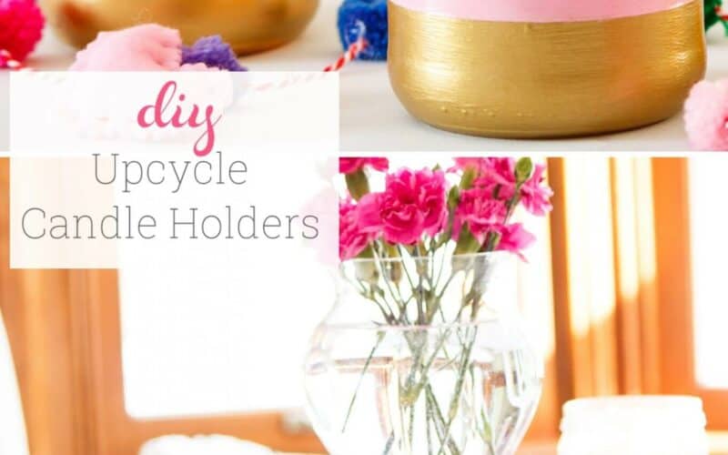 How to make DIY Candle Holders from Salsa Jars