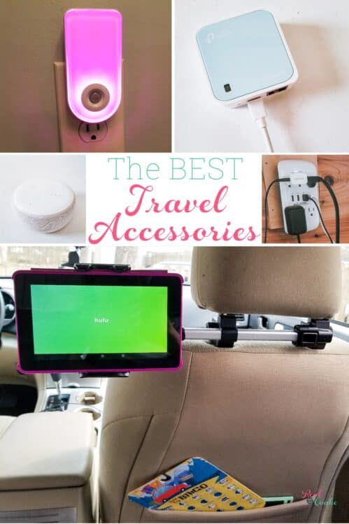 List of travel accessories essential for a family road trip. Combo list of tech gadgets and accessories to make travel with the family easier and more fun.