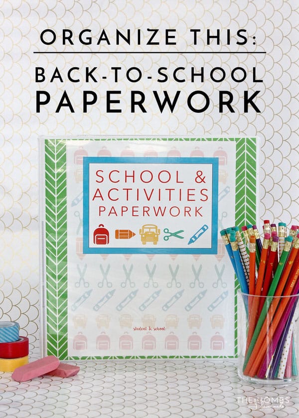 picture of binder with wording school and activities paperwork