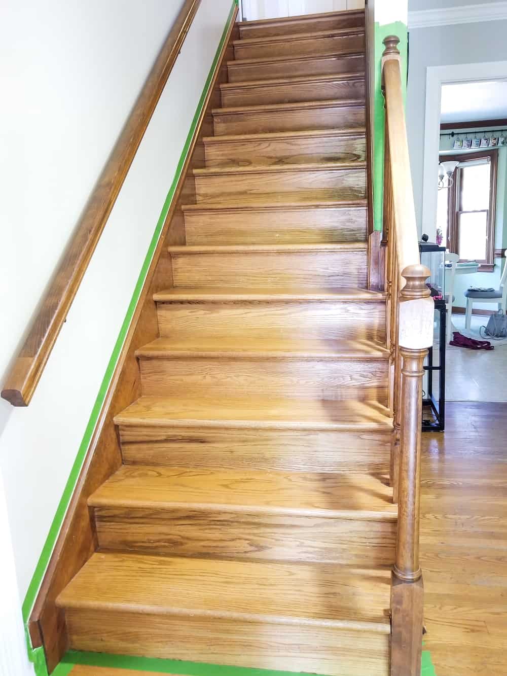Stairs with carpet removed