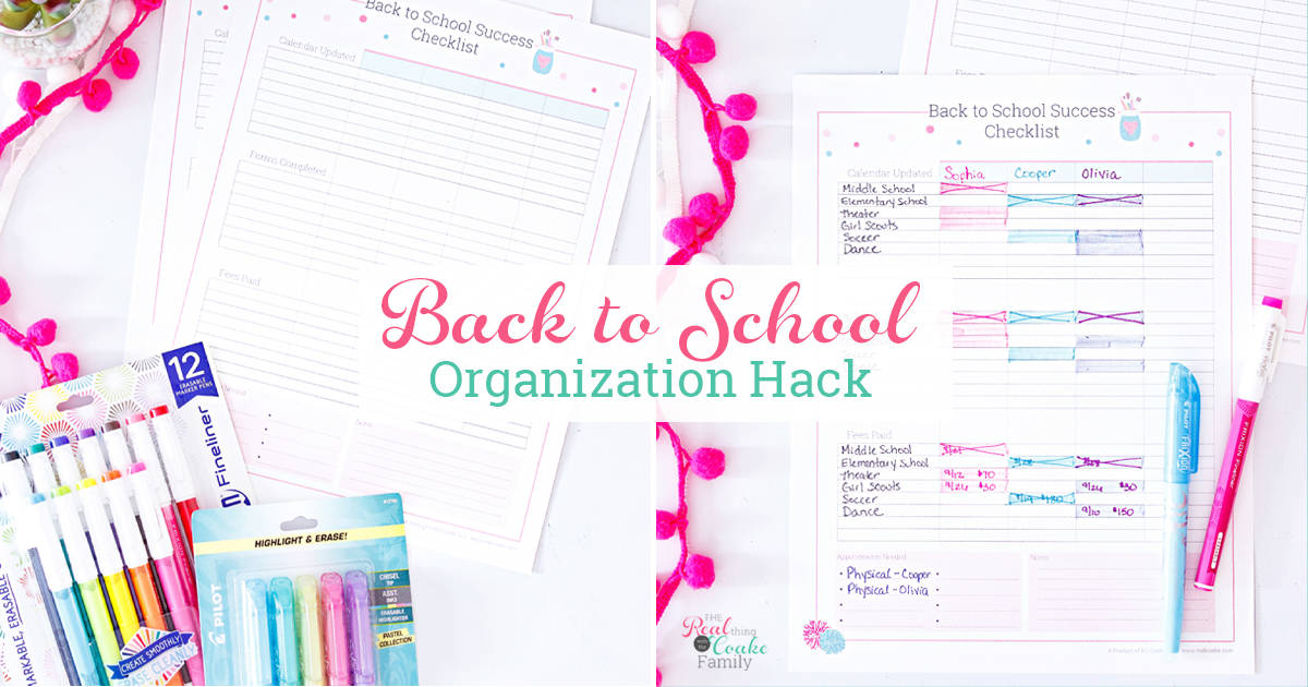 The Best Organization Hack for Back to School Success - Real Creative ...