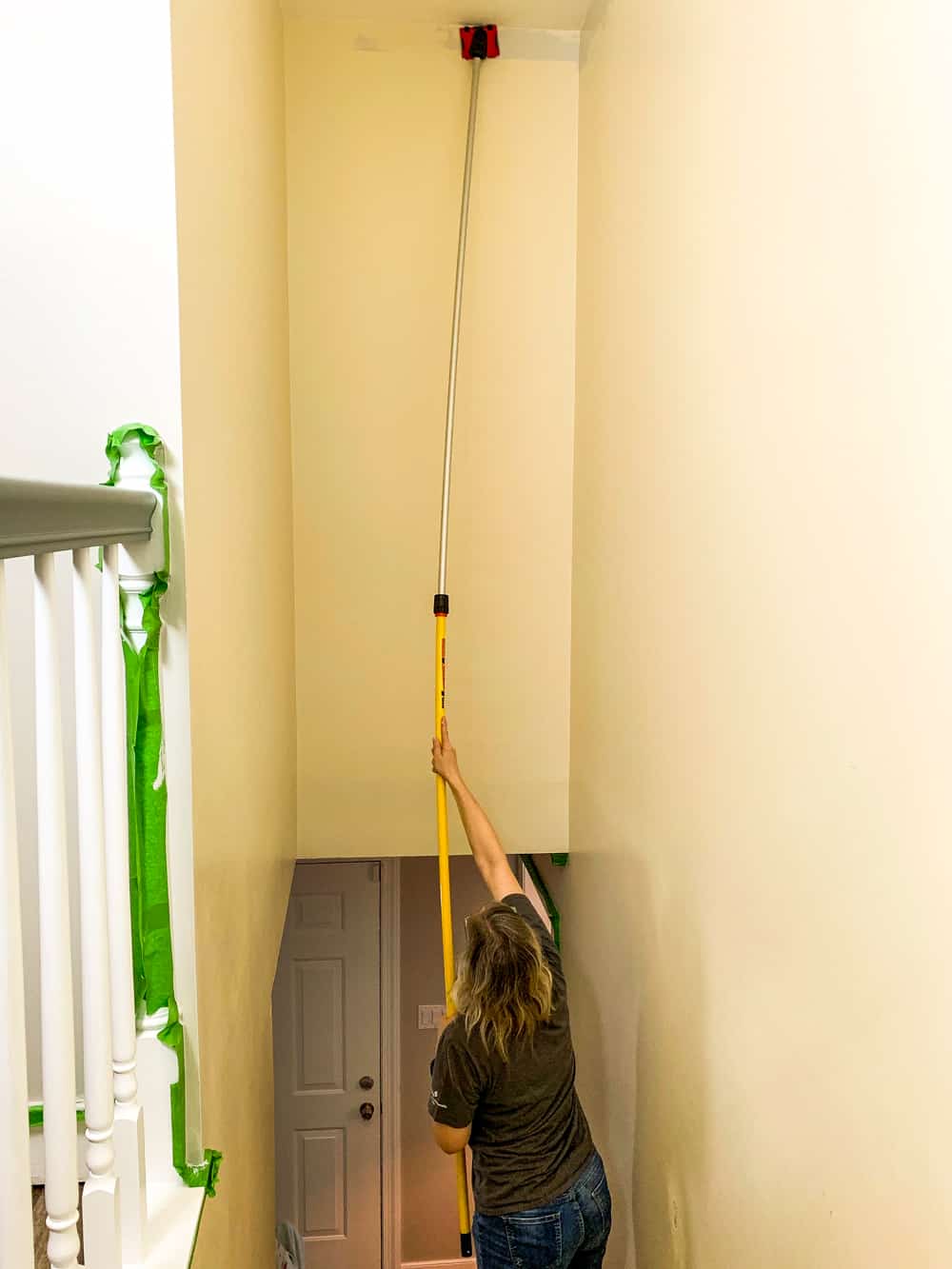 cutting in when painting high walls