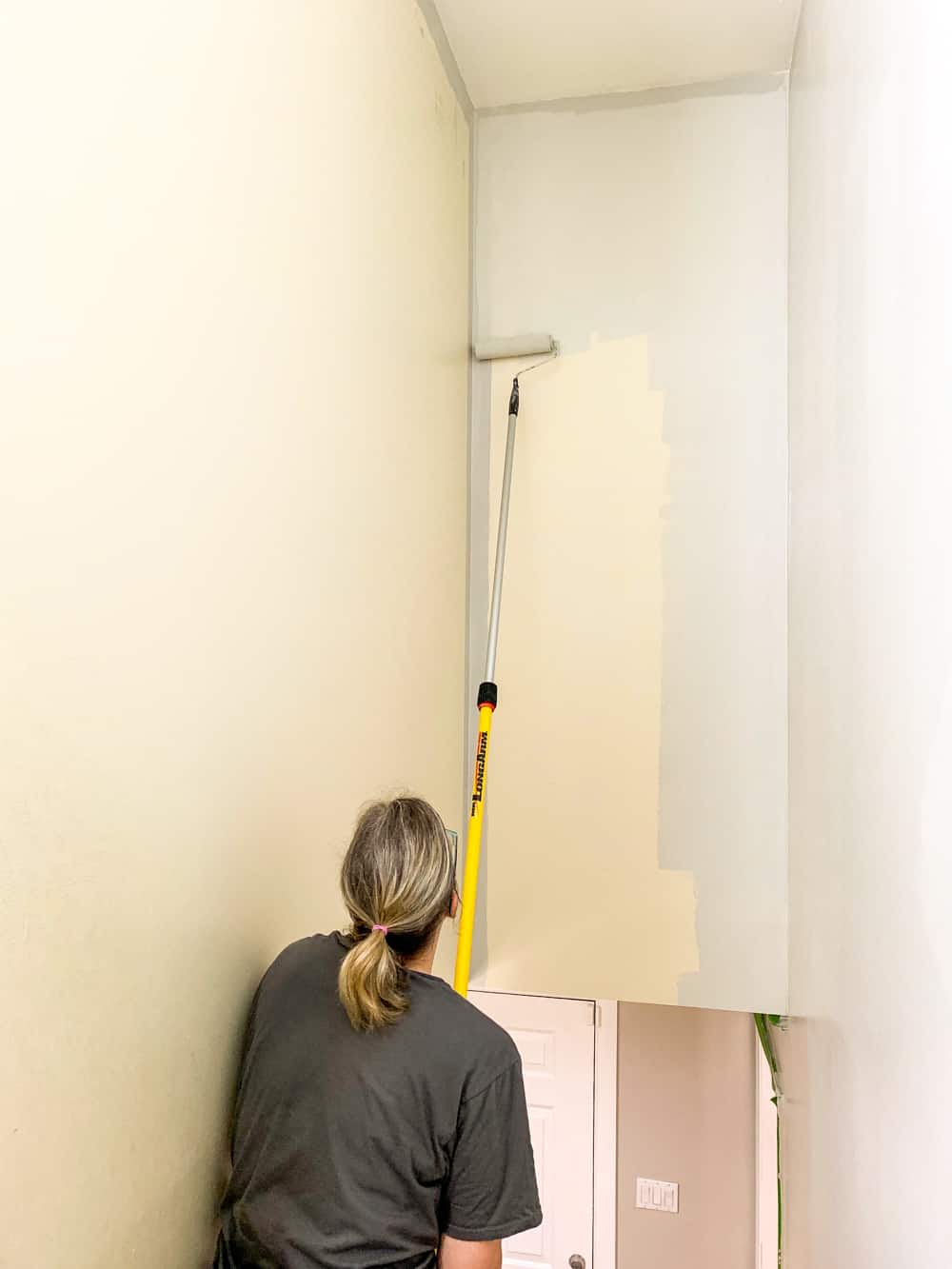 How to Paint a Tall Stairwell