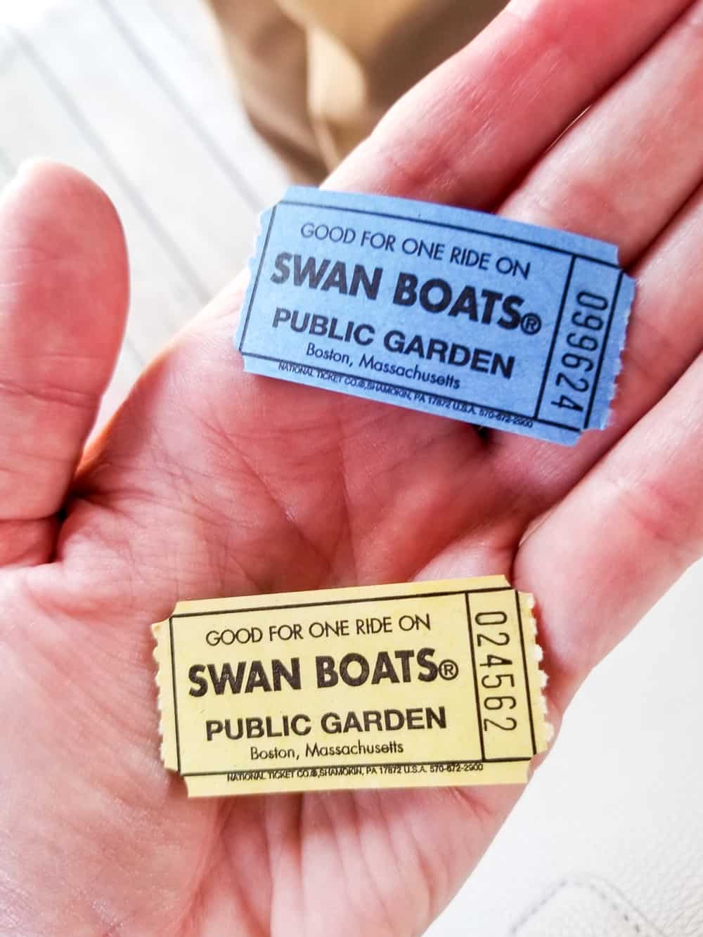 tickets to ride swan boats in Boston Public Garden