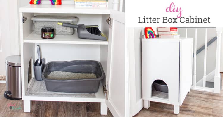 How to Make a DIY Hidden Litter Box from an IKEA Cabinet