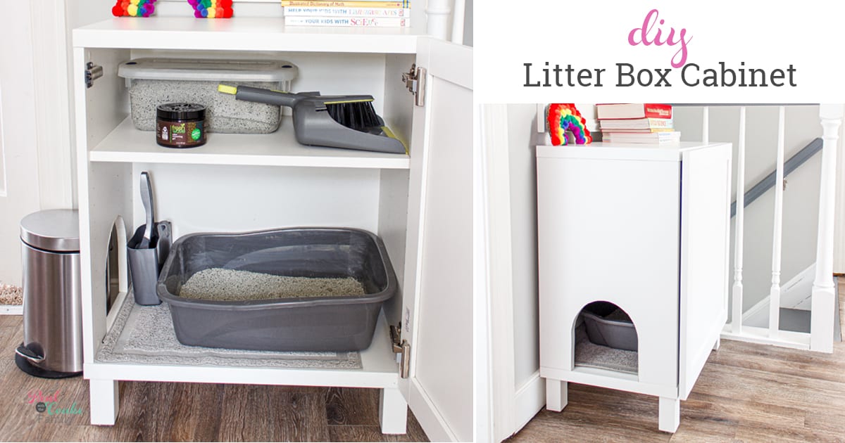 How to Make a DIY Hidden Litter Box from an IKEA Cabinet Real Creative Real Organized