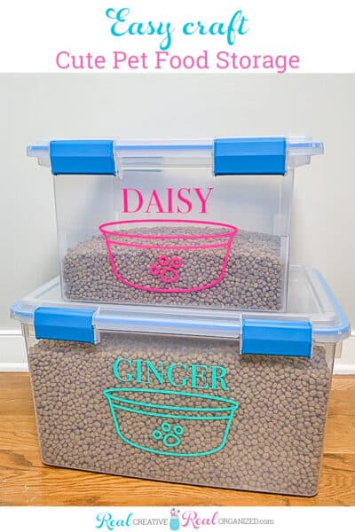 Pet Food Storage - How to Make this Cute DIY Solution - Real Creative